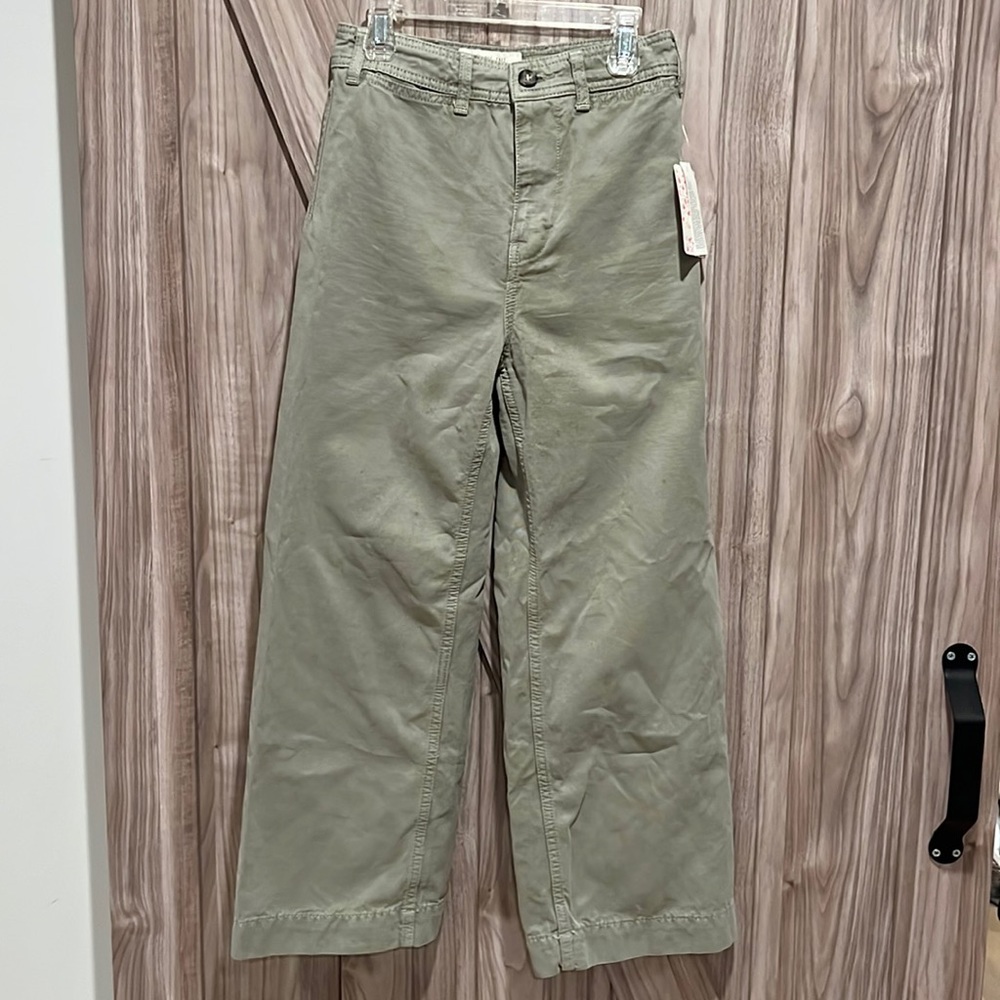 Free People ankle wide leg, sage, pants